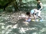 Teen Gets Quickie With Her Classmate In the Public Park