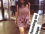 Anveshi Jain walking in tight Dress