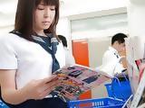 Kaori Kawada pays for the groceries with trimmed pussy