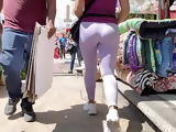 Purple Leggings . Booty VPL