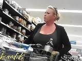 Blondie Milf with Massive Candid Tits at Walmart! big breast