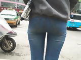 candid tight jeans ass