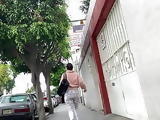 Jiggly Booty Big Ass Walking White Leggings . 3