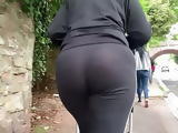Big ass MILF walking around town 