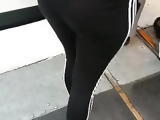 Candid PAWG in tight sportswear 