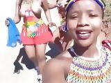 Busty Zulu girls dancing topless selfie