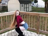 Instagram model dancing like a slut in booty shorts 